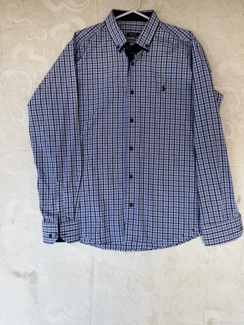 Polo by Ralph Lauren Blue and White Plaid Button-Down Shirt